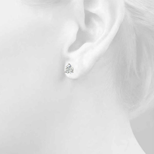 Martini Earrings Lab Diamonds .75 ct.Total Weight