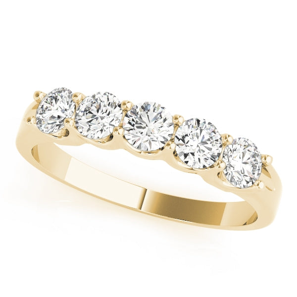 5 Stone Diamond  Wedding Band  1/2 CT. Total Weight $1499.00