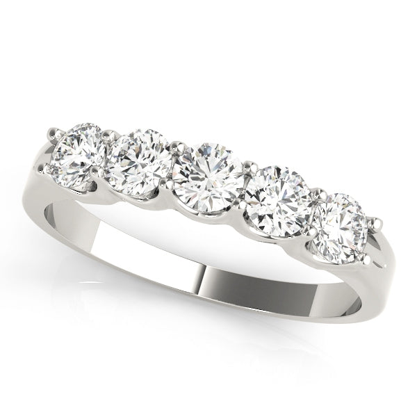 5 Stone Diamond  Wedding Band  1/2 CT. Total Weight $1499.00