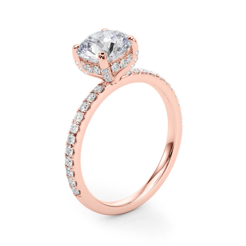 Hidden Halo Engagement Ring