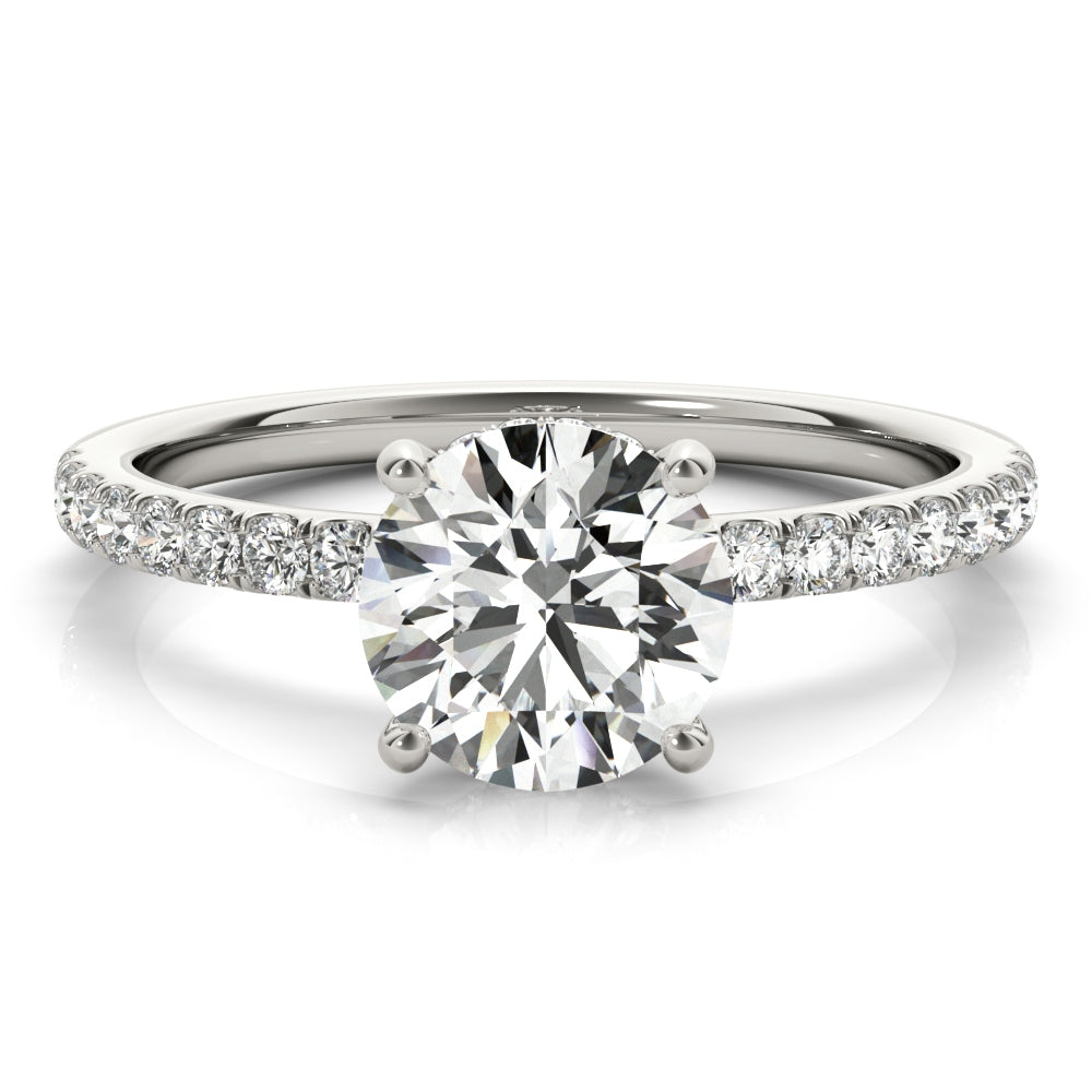 Round with Hidden Halo and Diamond Accents $1399.00