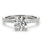 Round with Hidden Halo and Diamond Accents $1399.00