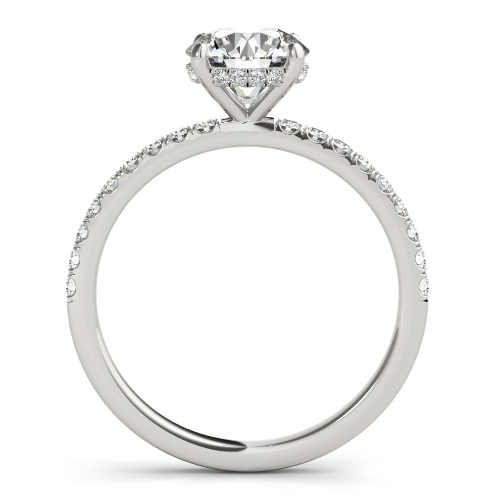Round with Hidden Halo and Diamond Accents $1399.00