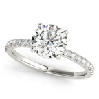 Round with Hidden Halo and Diamond Accents $1399.00