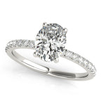 Oval with Hidded Halo and Diamond Accents $1399.00