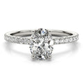Oval with Hidded Halo and Diamond Accents $1399.00