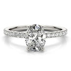 Oval with Hidded Halo and Diamond Accents $1399.00