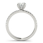 Oval with Hidded Halo and Diamond Accents $1399.00