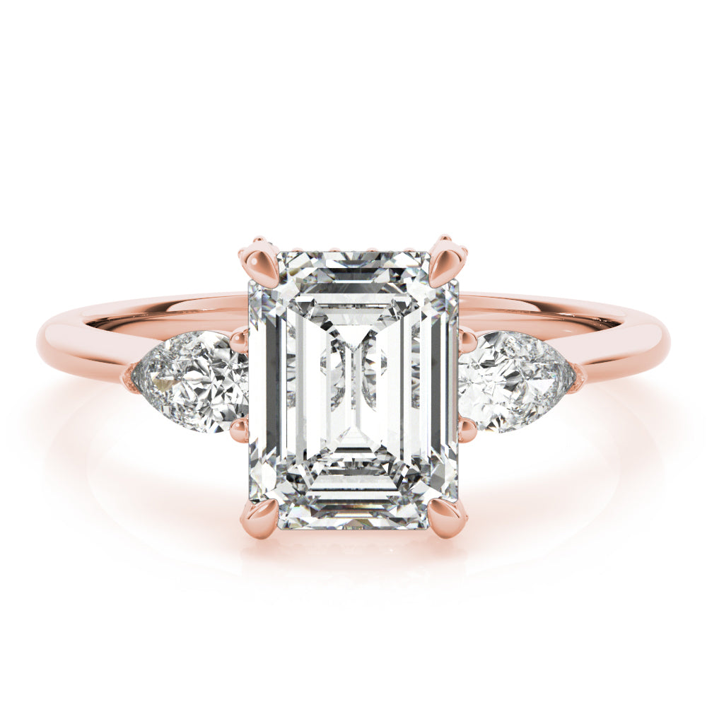 Emerald with Pear Shape Accents. 1.60 carat Regular $2144.00 NOW  $1499.09 (Diamonds and Setting)
