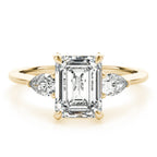 Emerald with Pear Shape Accents. 1.60 carat Regular $2144.00 NOW  $1499.09 (Diamonds and Setting)