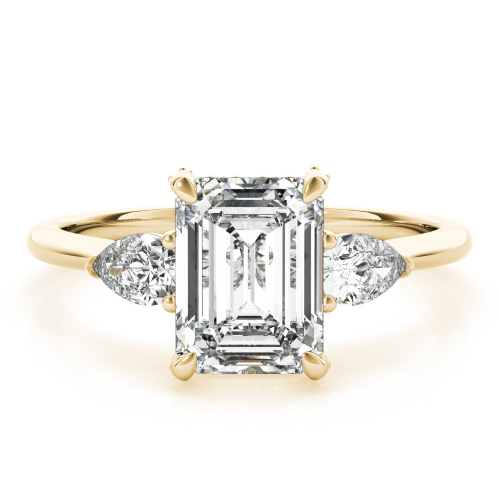 Emerald with Pear Shape Accents. 1.60 carat Regular $2144.00 NOW  $1499.09 (Diamonds and Setting)