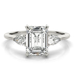 Emerald with Pear Shape Accents. 1.60 carat Regular $2144.00 NOW  $1499.09 (Diamonds and Setting)