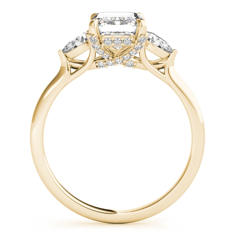 Emerald with Pear Shape Accents. 1.60 carat Regular $2144.00 NOW  $1499.09 (Diamonds and Setting)
