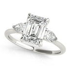 Emerald with Pear Shape Accents. 1.60 carat Regular $2144.00 NOW  $1499.09 (Diamonds and Setting)