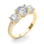 3 Stone Hidden Halo 3.30 Carat Total Weight $2799