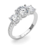 3 Stone Hidden Halo 3.30 Carat Total Weight $2799