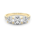 3 Stone Hidden Halo 3.30 Carat Total Weight $2799