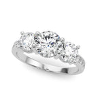 3 Stone Hidden Halo 3.30 Carat Total Weight $2799
