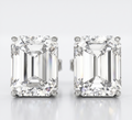 Emerald Cut Earrings Lab Diamonds 1 carat