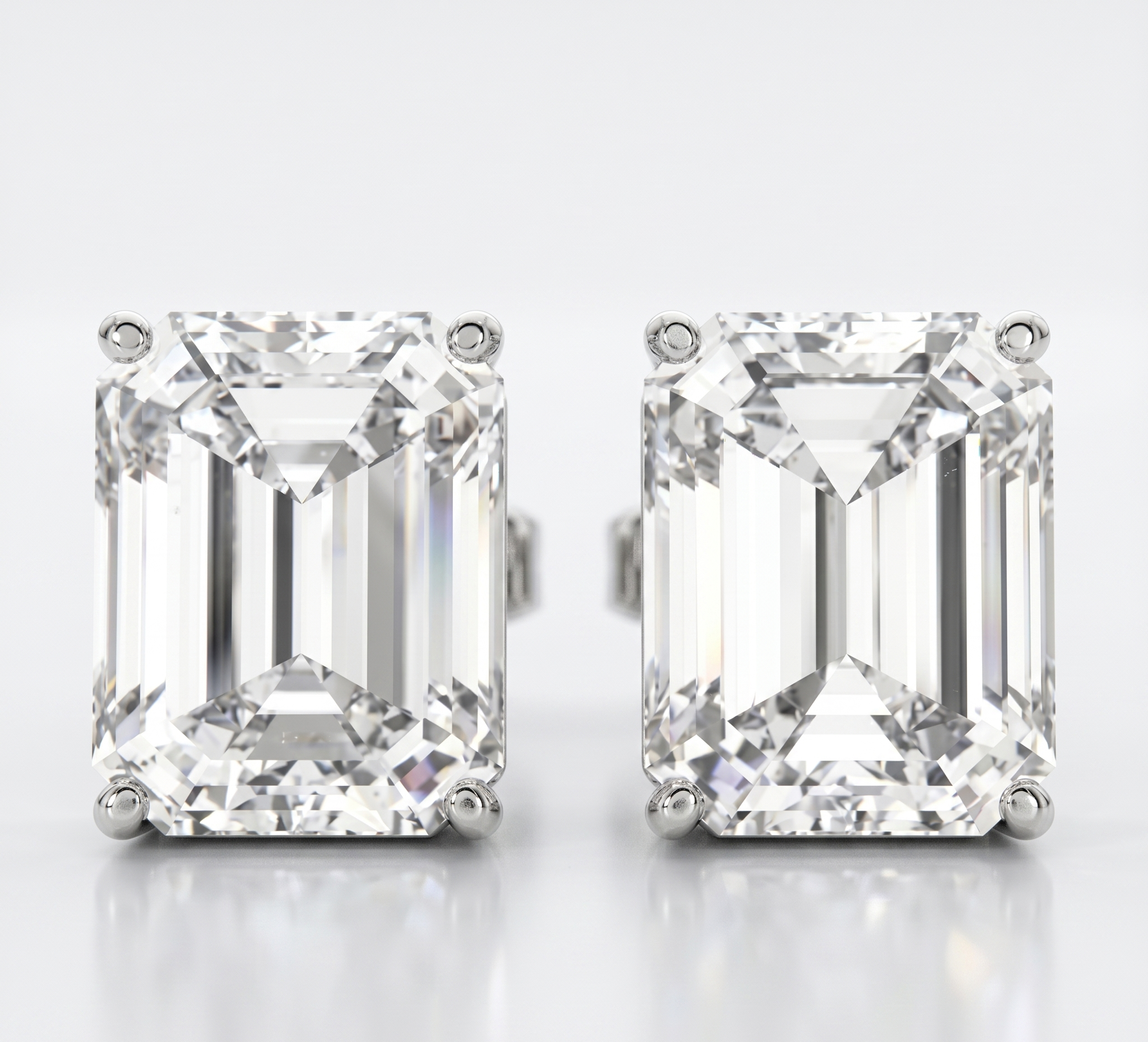 Emerald Cut Earrings Lab Diamonds 1 carat