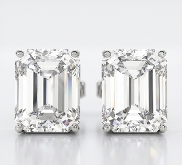Emerald Cut Earrings Lab Diamonds 1 carat