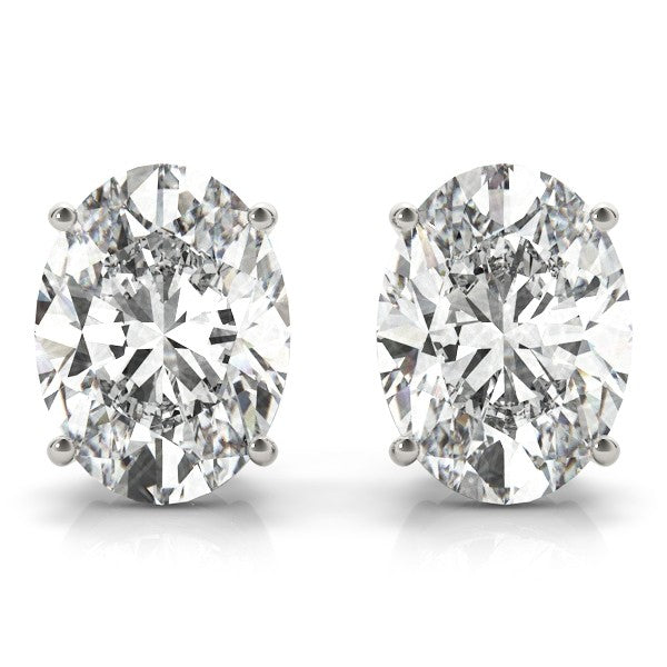Oval Shape Earrings Lab Diamonds 1 carat