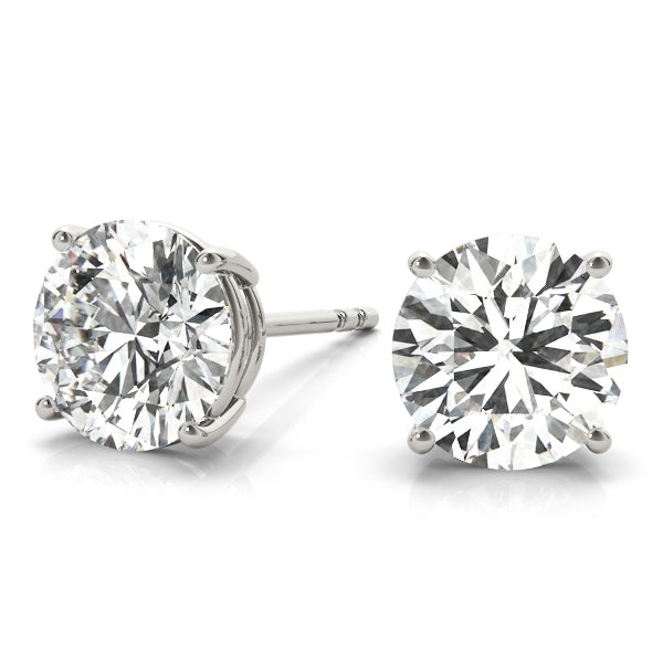 Real Diamond-Four Prong Basket Earrings Pure Carbon Diamonds .25 ct.Total Weight