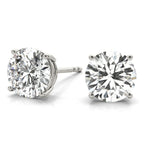 Real Diamond-Four Prong Basket Earrings Pure Carbon Diamonds .25 ct.Total Weight