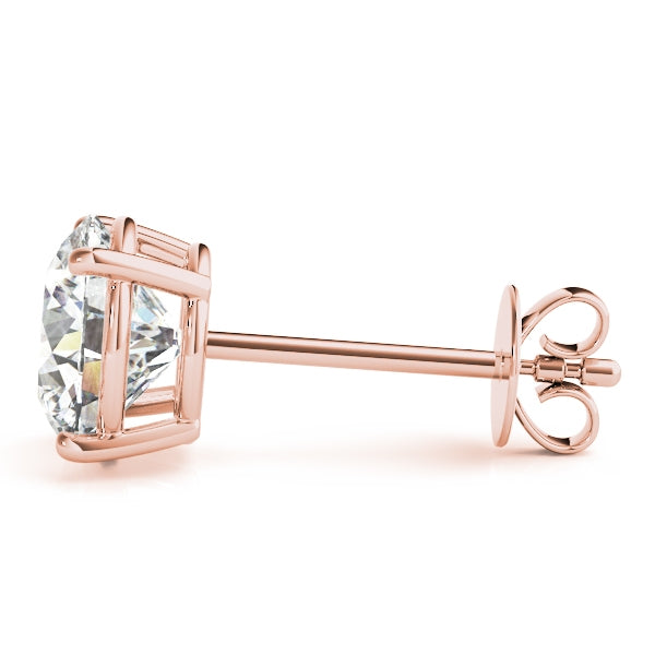Four Prong Basket Earrings Lab Diamonds 3.00 ct.Total Weight