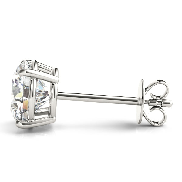 Four Prong Basket Earrings Lab  Diamonds 2.50 ct.Total Weight