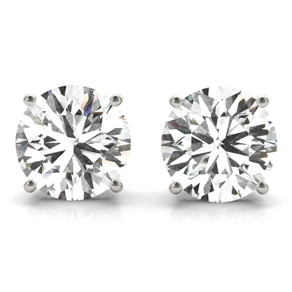 Real Diamond-Four Prong Basket Earrings Pure Carbon Diamonds .25 ct.Total Weight