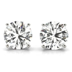Real Diamond-Four Prong Basket Earrings Pure Carbon Diamonds .25 ct.Total Weight