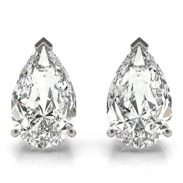 Pear Shape Earrings Lab Diamonds 1 carat