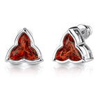 10.50 carat Tri Flower Cut Padparadscha Sapphire Pendant Earring Set in Sterling Silver    Regular Price $275.00