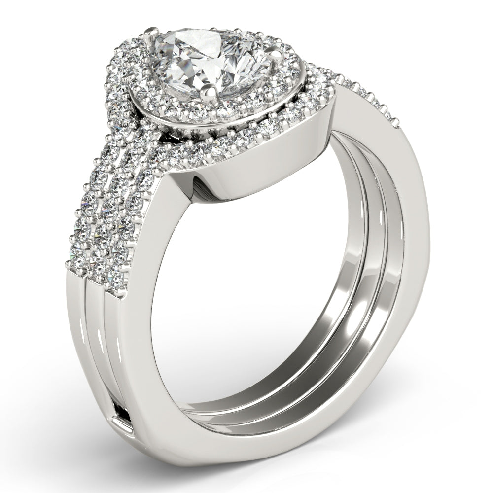 Classic Pear Halo $1549.00